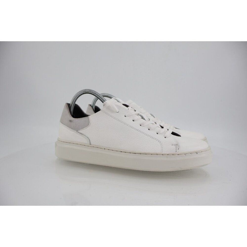 Bruno Magli Sierra Mens White Leather Sneakers Luxury Casual Shoes Sz 9